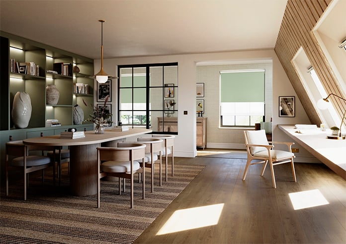 Rimini (Blackout), Mint & Illusion Pure - Double Roller Blind - Image 6